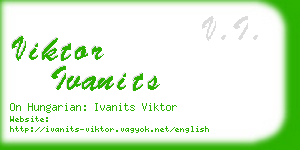 viktor ivanits business card